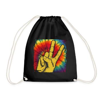 Peace Hippie Festival - Drawstring Bag - black - Front