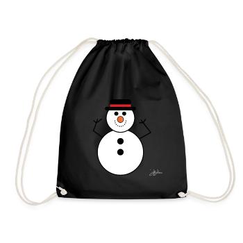 Weihnachten Weihnachten Weihnachten Weihnachtszeit - Turnbeutel - Schwarz - Vorne