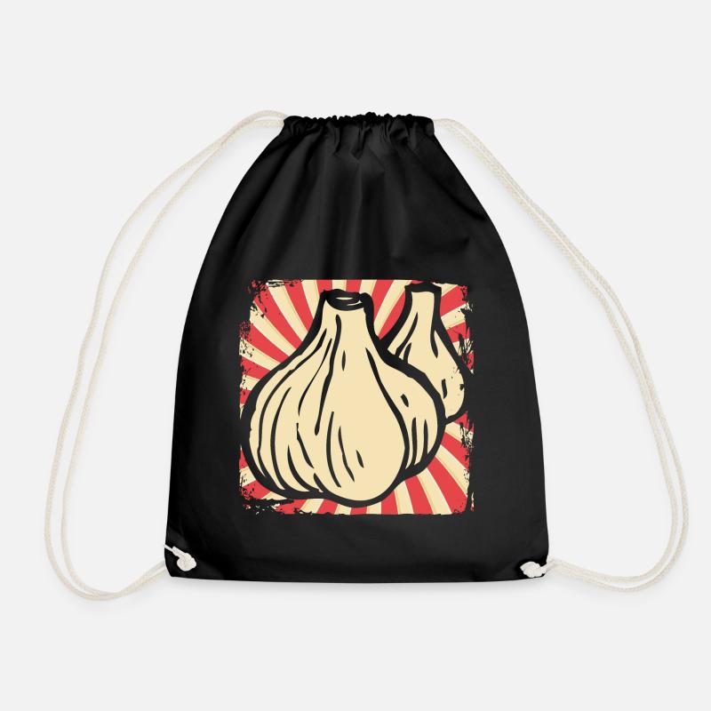 Knoblauch - Turnbeutel - Schwarz