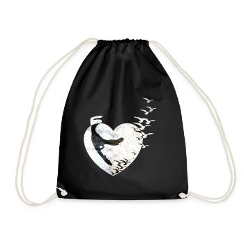 I love Sylt - Drawstring Bag - black - Front