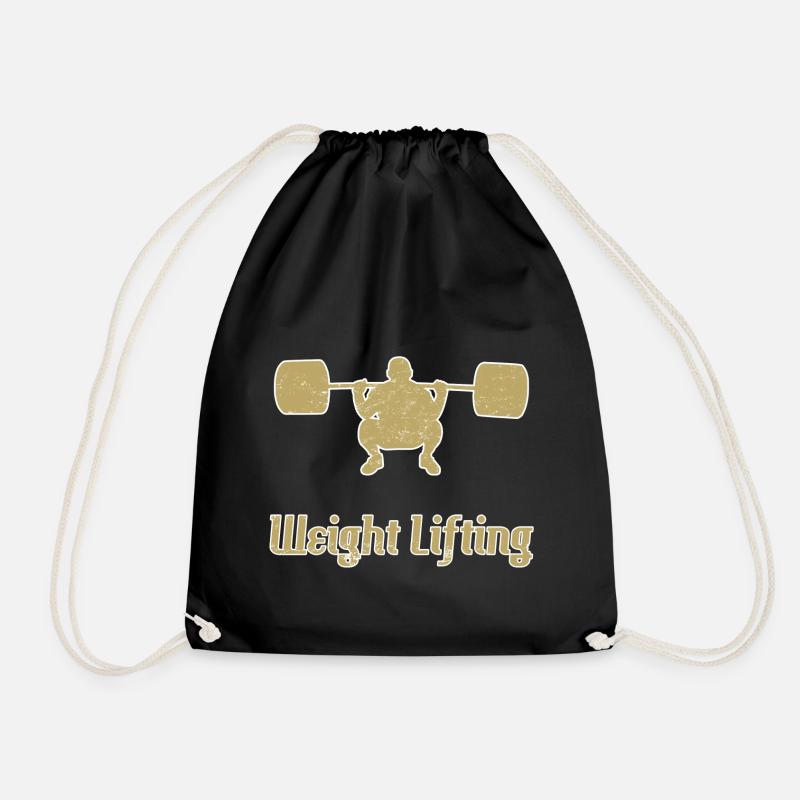 Gewichtheben Weight Lifting - Turnbeutel - Schwarz