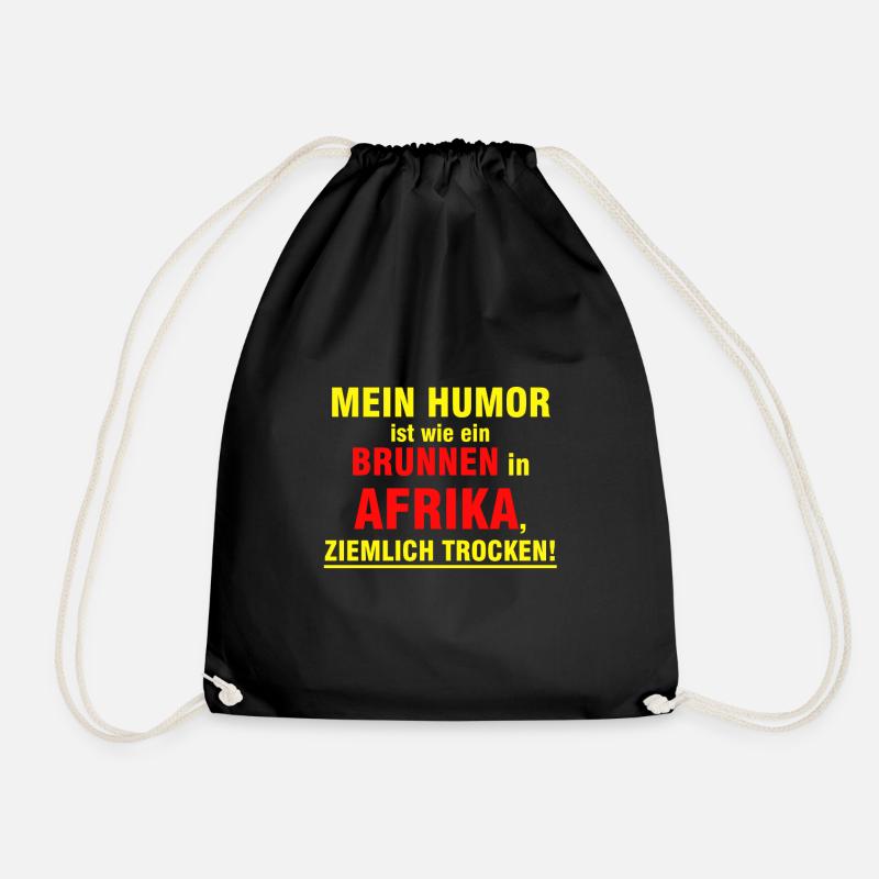 Schwarzer Humor | trocken Witz Flachwitz Geschenk - Turnbeutel - Schwarz