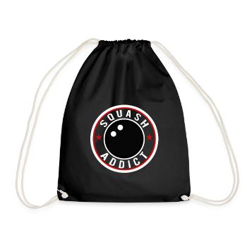 squash addicted addict - Drawstring Bag - black - Front