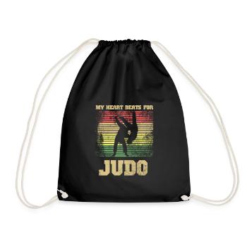 judo my heart beats for judo - Turnbeutel - Schwarz - Vorne