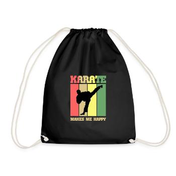 karate - Drawstring Bag - black - Front