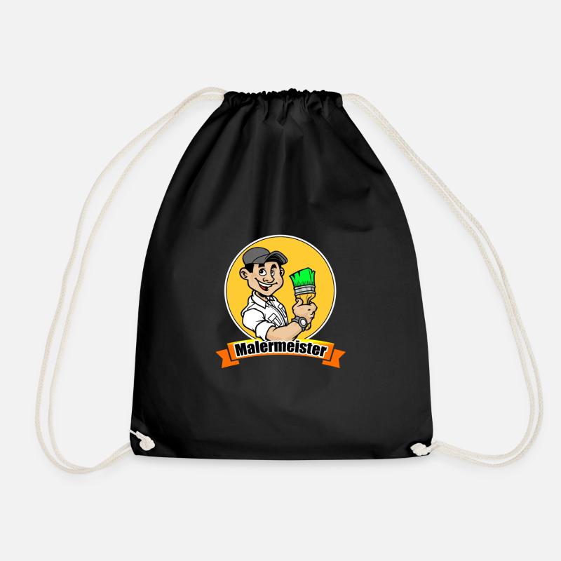 master painter - Drawstring Bag - black