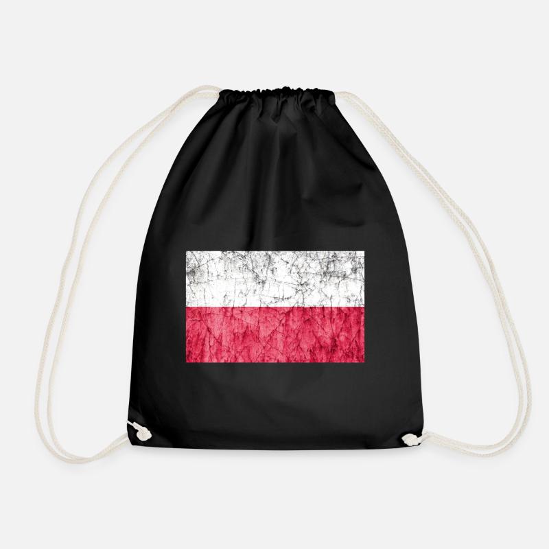 flagge polen - Turnbeutel - Schwarz
