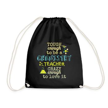 Funny chemistry teacher saying chemistry fan - Drawstring Bag - black - Front