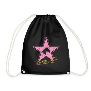 Fille de cheval - Sac de sport léger - noir - Devant