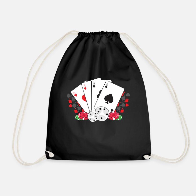 Pocker 4 Ass´e Vierling - Turnbeutel - Schwarz