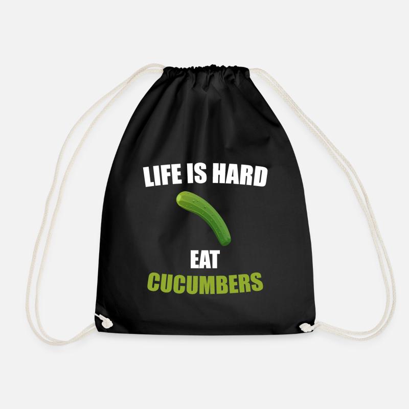 Gurke - Turnbeutel - Schwarz