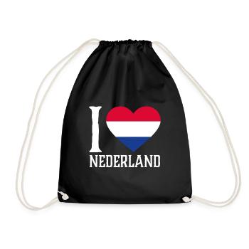 J'adore le cadeau Nederland - Sac de sport léger - noir - Devant