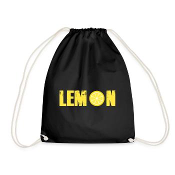 Citron Vintage Lemon Cadeau sain - Sac de sport léger - noir - Devant