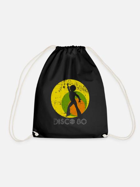 Disco 80 s Retro Style Dance Geschenk - Turnbeutel - Schwarz