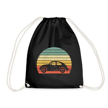 Classic Car Vintage Geschenk - Turnbeutel - Schwarz - Vorne