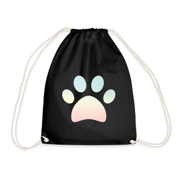 Patte pastel chien amateur de chien cadeau - Sac de sport léger - noir - Devant