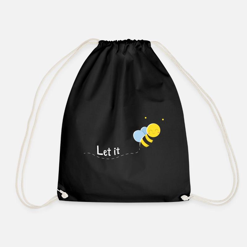 Let it bee Geschenk - Turnbeutel - Schwarz
