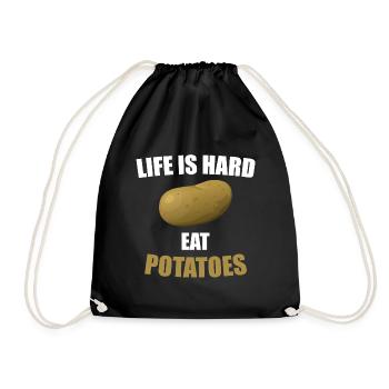 potato - Drawstring Bag - black - Front