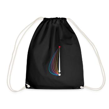Bias Of Lawn Bowls Gift - Drawstring Bag - black - Front