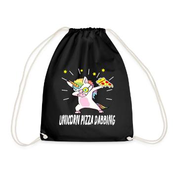 unicorn dab licorne pizza idée de cadeau - Sac de sport léger - noir - Devant