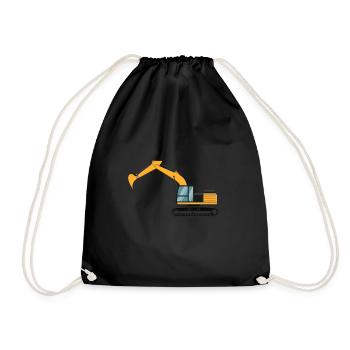 Idée de cadeau pour le conducteur de pelle excavatrice - Sac de sport léger - noir - Devant