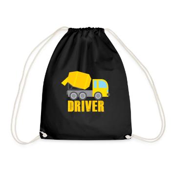 Conducteur de camion malaxeur - Sac de sport léger - noir - Devant