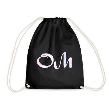 OM Yoga Gift - Drawstring Bag - black - Front