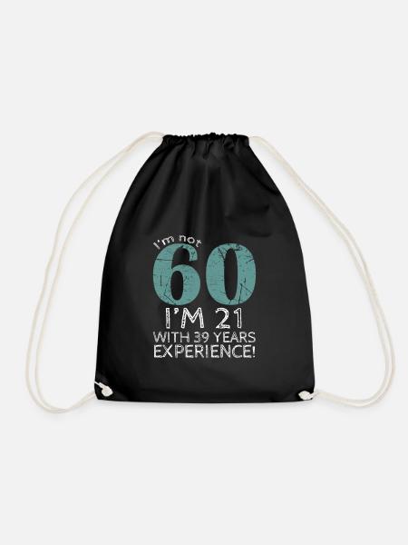 60. Geburtstag - Geboren 1959 - 60 Jahre Alt - Turnbeutel - Schwarz