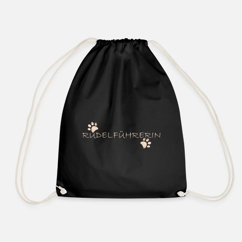 Hunde Pfote Rudel Hundehalter Spruch Geschenk - Turnbeutel - Schwarz