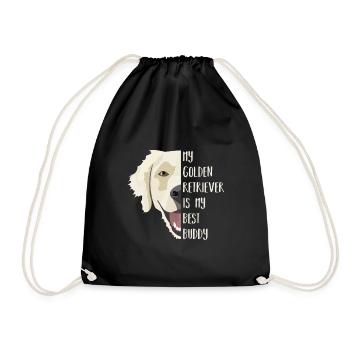 Bester Freund Golden Retriever - Turnbeutel - Schwarz - Vorne