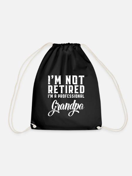 I`m not retired i`m a professional Grandpa - Turnbeutel - Schwarz
