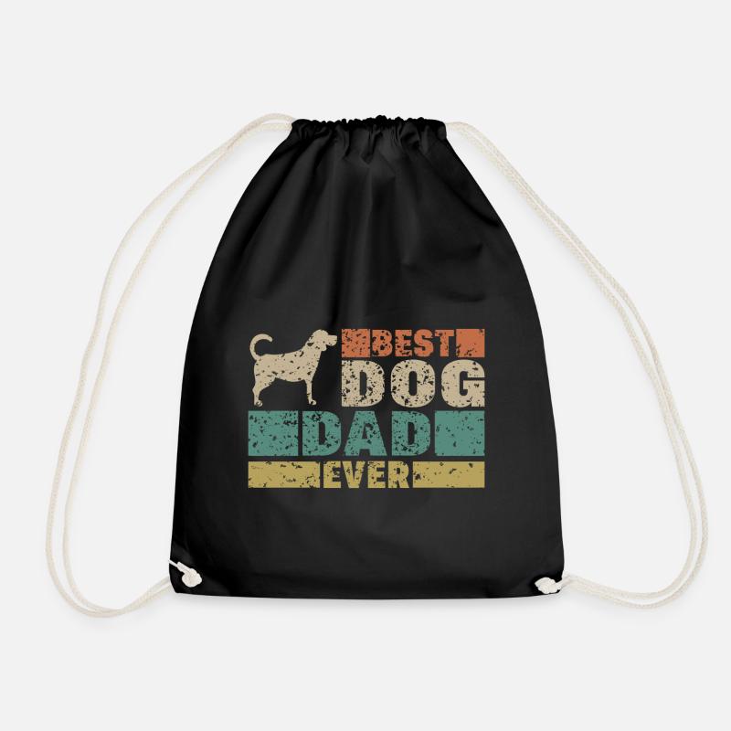 Best Dog Dad ever Vater Spruch Geschenk - Sac de sport léger - noir