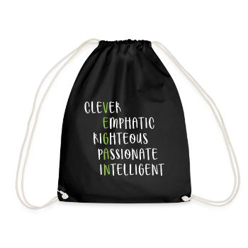 Mode de vie végétalien disant cadeau - Sac de sport léger - noir - Devant