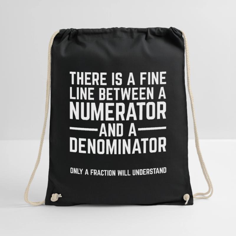 There is a fine line between a Numerator Gift Drawstring Bag