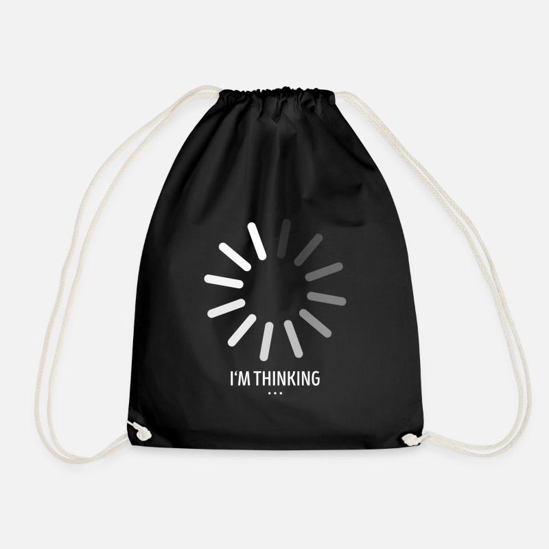I`m thinking loading Geschenk - Turnbeutel - Schwarz