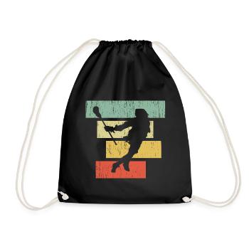 lacrosse - Drawstring Bag - black - Front