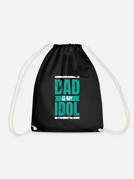 father and son - Drawstring Bag - black