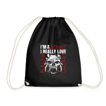 Je suis un sataniste J'aime beaucoup les calories brûlées - Sac de sport léger - noir - Devant