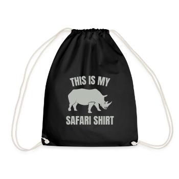 This Is My Safari Shirt - Drawstring Bag - black - Front