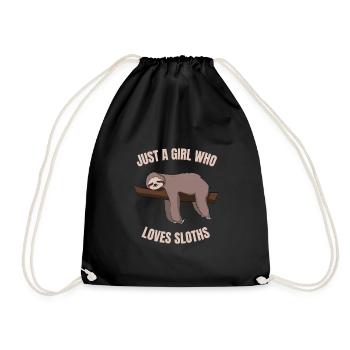Juste une fille qui aime les paresseux - Sac de sport léger - noir - Devant