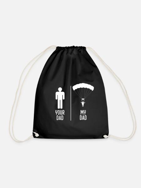 Skydiving Dad - Turnbeutel - Schwarz