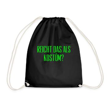 Kostüm - Turnbeutel - Schwarz - Vorne