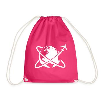Tour du monde avion voyage - Sac de sport léger - fuchsia - Devant