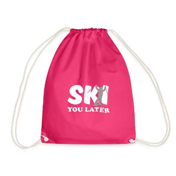 Ski You Later - Turnbeutel - Fuchsia - Vorne