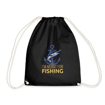 Je suis destiné à la pêche - Sac de sport léger - noir - Devant
