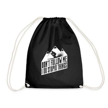 Ne me suivez pas, je fais des choses stupides - Sac de sport léger - noir - Devant