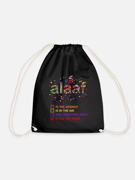 Alaaf Is All You Need Karneval Konfetti Kostüm Fun - Turnbeutel - Schwarz