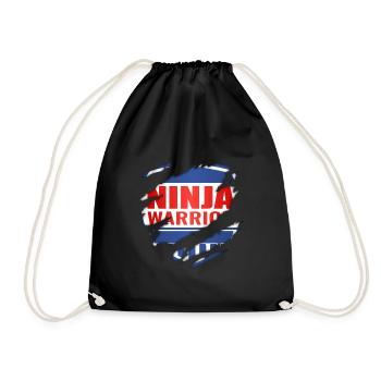 Ninja Warrior - Drawstring Bag - black - Front
