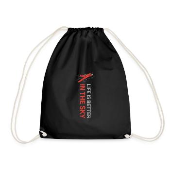 La vie est meilleure dans le ciel - Sac de sport léger - noir - Devant