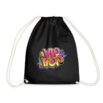 Idée de cadeau cadeau hip-hop graffiti - Sac de sport léger - noir - Devant